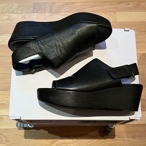 Stuart Weitzman Black Platform Sandals Size 9